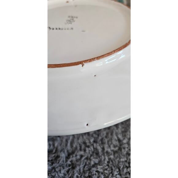 Nino Parrucca Pottery Modernist Plate 10.5" Made in Italy #214 Fisherman - Picture 5 of 6